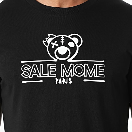 Sale Môme Paris - Maglietta con graffiti Outline Teddy nero bianco