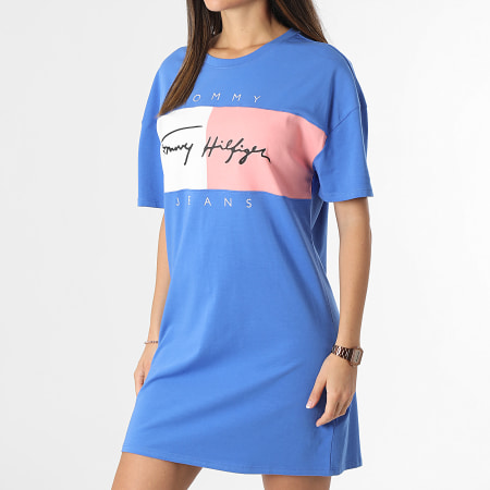 Tommy Jeans - Robe Tee Shirt Oversize Femme 4969 Bleu