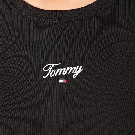 Tommy Jeans - Camiseta de tirantes Slim Mujer Script 7838 Negro