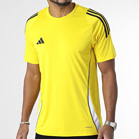 Adidas Sportswear - Maglietta con strisce Tiro24 IS1015 Giallo