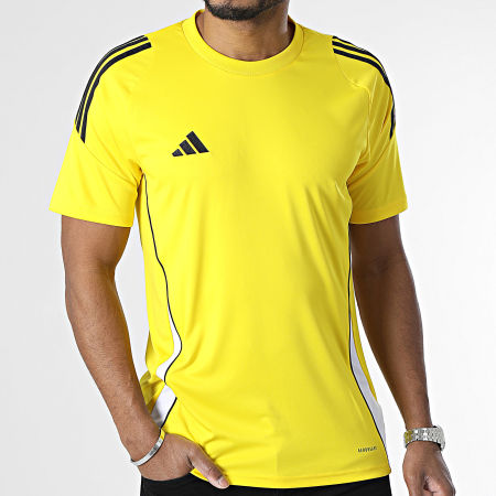 Adidas Sportswear - Maglietta con strisce Tiro24 IS1015 Giallo