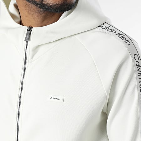 Calvin Klein - Giacca Tape Regular Logo Zip 2443 Beige