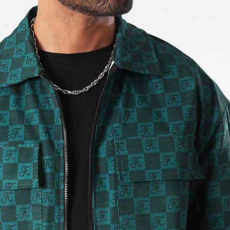 Final Club - Conjunto de chaqueta con cremallera y pantalón cargo Damier 0040 Verde