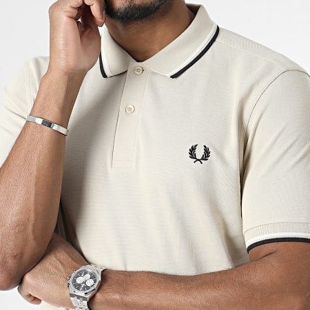 Fred Perry - Polo manica corta Twin Tipped M3600 Beige