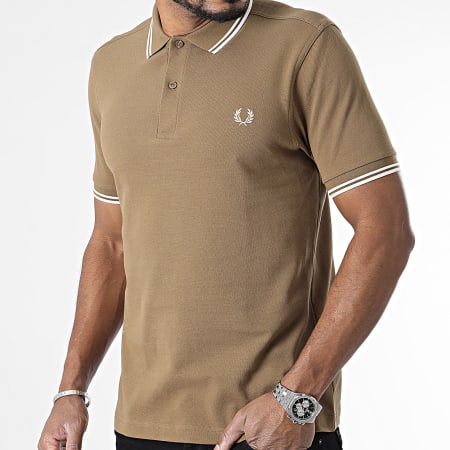 Fred Perry - Polo Manches Courtes Twin Tipped M3600 Marron