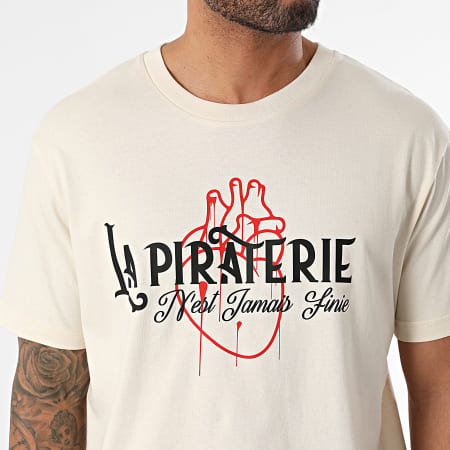 La Piraterie - Tee Shirt Oversize Coeur De Ratpi Beige