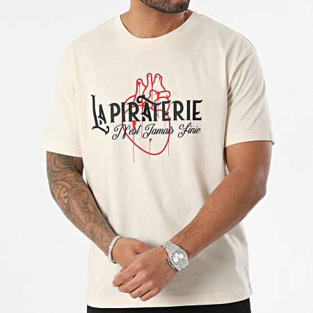La Piraterie - Tee Shirt Oversize Coeur De Ratpi Beige