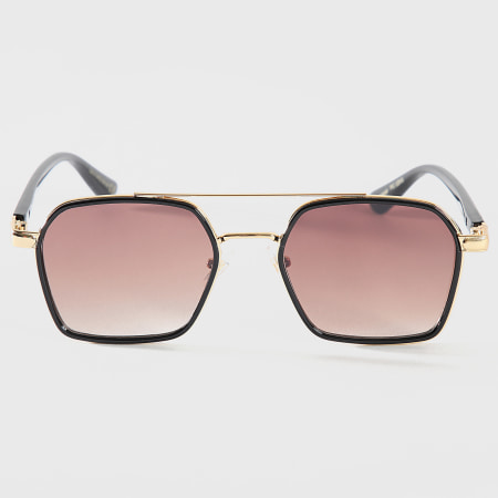 LBO - Lunettes De Soleil Marron Dégradé Doré