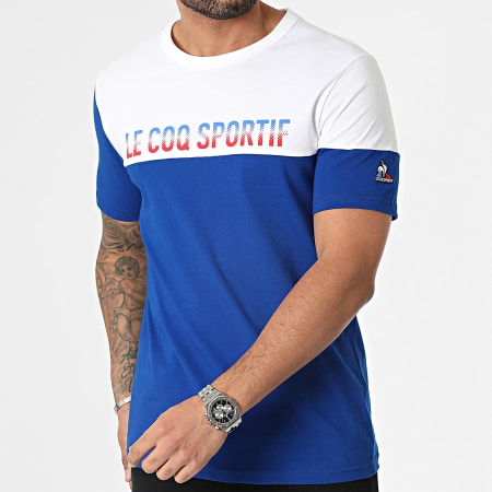 Le Coq Sportif - Tee Shirt 2410202 Bleu Blanc