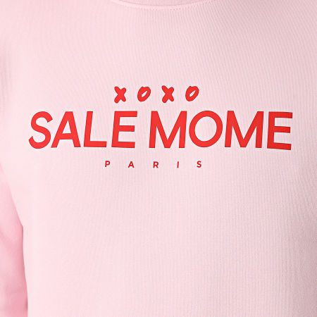 Sale Môme Paris - Sweat Crewneck Valentine Lapin Rose Rouge