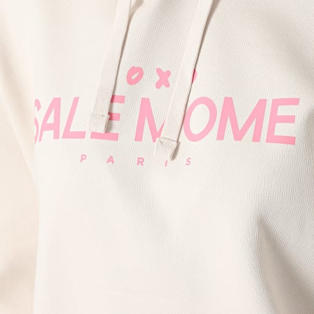 Sale Môme Paris - Sudadera con capucha Valentine Mujer Beige Rosa