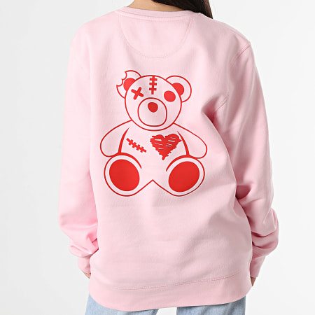 Sale Môme Paris - Sudadera de cuello redondo Valentine Pink Teddy de mujer
