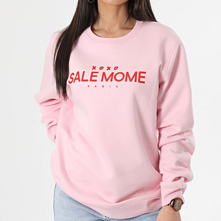 Sale Môme Paris - Sudadera de cuello redondo Valentine Pink Rabbit de mujer