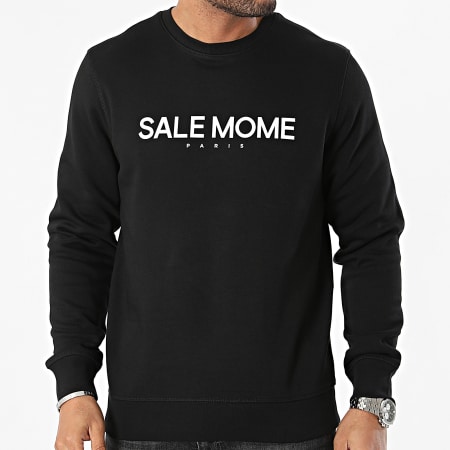 Sale Môme Paris - Sponzoo Sudadera cuello redondo Negro Blanco