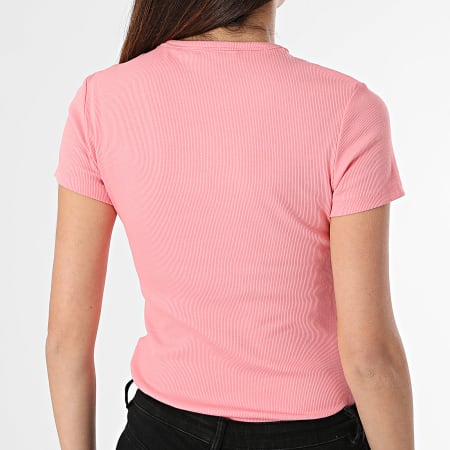 Tommy Jeans - Camiseta de mujer Essential Slim Tee 7383 Rosa