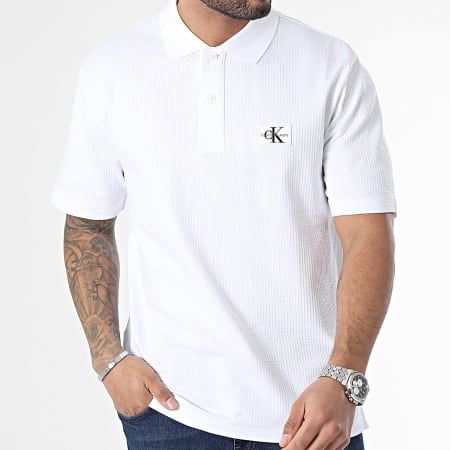 Calvin Klein - Polo manica corta relaxed fit 5433 Bianco
