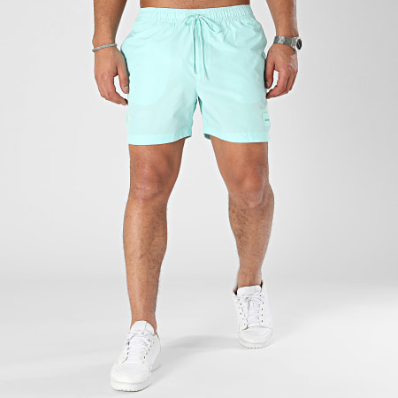 Calvin Klein - Pantalón corto mediano con cordón 0945 Azul claro