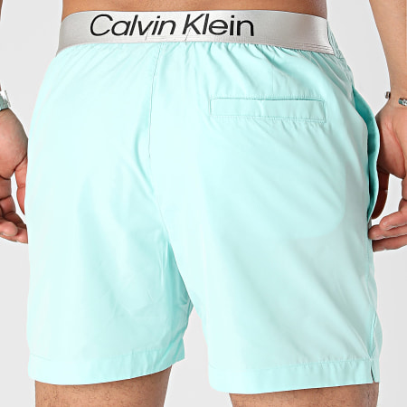 Calvin Klein - Pantalón corto mediano con cordón 0945 Azul claro