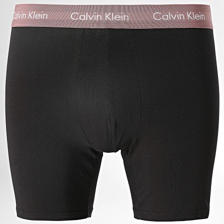 Calvin Klein - Set di 3 boxer NB1770A Nero Bianco Beige Turchese