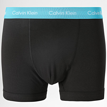 Calvin Klein - Set di 3 boxer U2662G Nero Blu Verde Azzurro