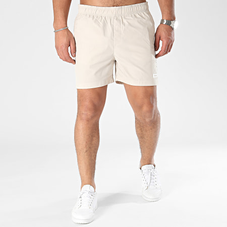 Calvin Klein - Shorts de baño Medium Drawstring 0939 Beige