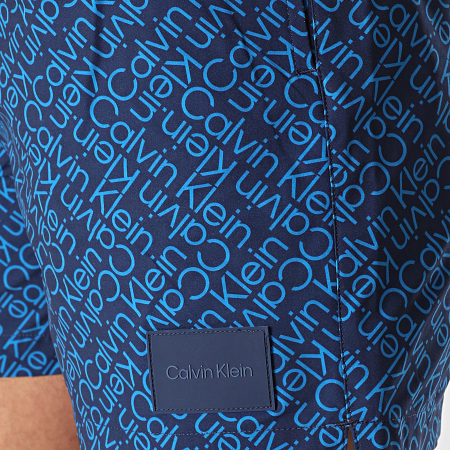 Calvin Klein - Pantaloncini da bagno medi con stampa a coulisse 0944 blu navy