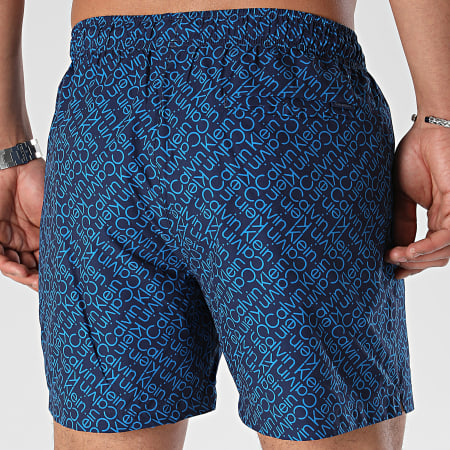 Calvin Klein - Pantaloncini da bagno medi con stampa a coulisse 0944 blu navy