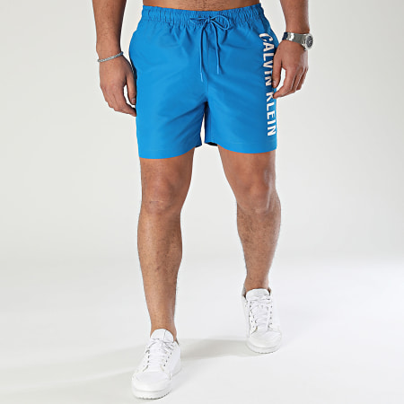 Calvin Klein - Pantalón corto de baño con cordón mediano 1004 Azul