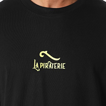 La Piraterie - Tee Shirt Oversize Neon Noir Jaune Fluo