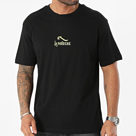 La Piraterie - Tee Shirt Oversize Neon Noir Jaune Fluo