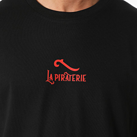 La Piraterie - Oversize Camiseta Neon Negro Rojo