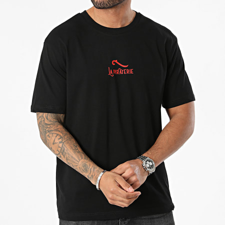 La Piraterie - Tee Shirt Oversize Neon Noir Rouge