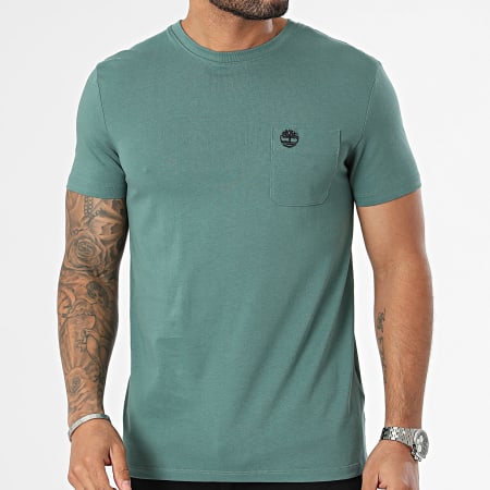 Timberland - A2CQY Pocket Camiseta Verde Oscuro
