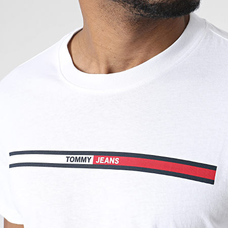 Tommy Jeans - Tee Shirt Essential Flag 3509 Blanc