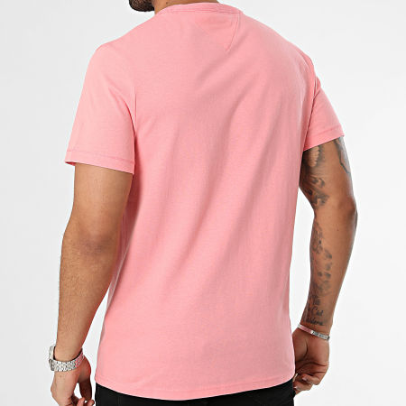 Tommy Jeans - Slim Rib Detail Camiseta 8649 Rosa