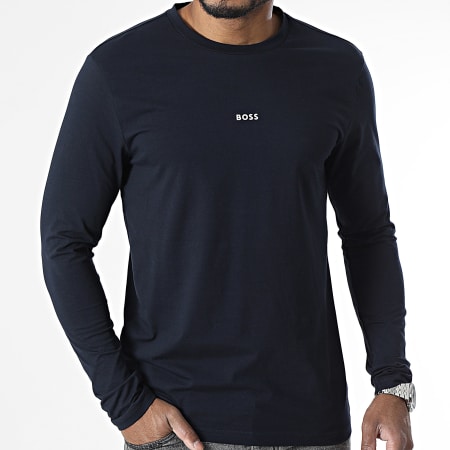 BOSS - Tee Shirt Manches Longues Chark 50473286 Bleu Marine