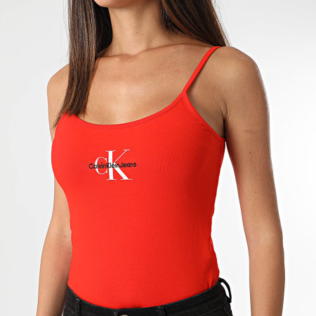 Calvin Klein - Camiseta de tirantes para mujer 3105 Rojo
