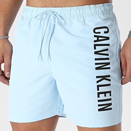 Calvin Klein - Pantalones cortos de baño con cordón medianos 1004 Azul claro