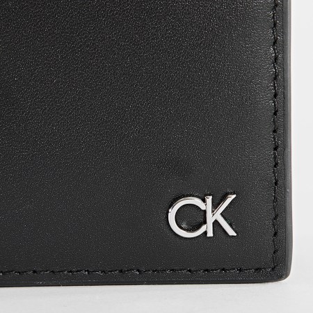Calvin Klein - Portafoglio in metallo CK 1688 nero argento