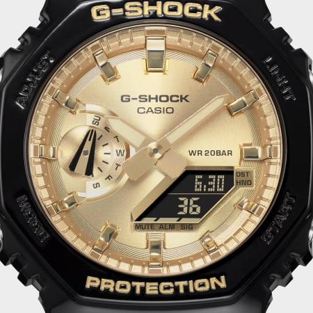 G-Shock - Montre G-Shock GA-2100GB-1AER Noir Doré