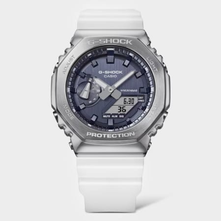 G-Shock - Reloj G-Shock GM-2100WS-7AER Blanco Plata