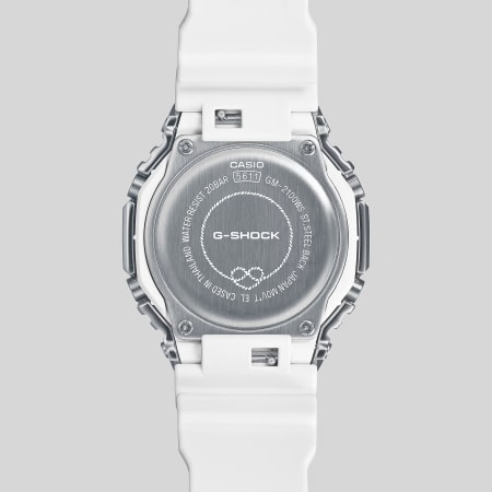 G-Shock - Montre G-Shock GM-2100WS-7AER Blanc Argenté
