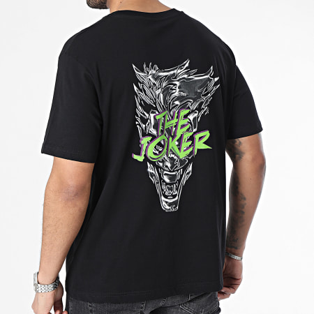 DC Comics - Camiseta Oversize Large Joker Chrome Negro