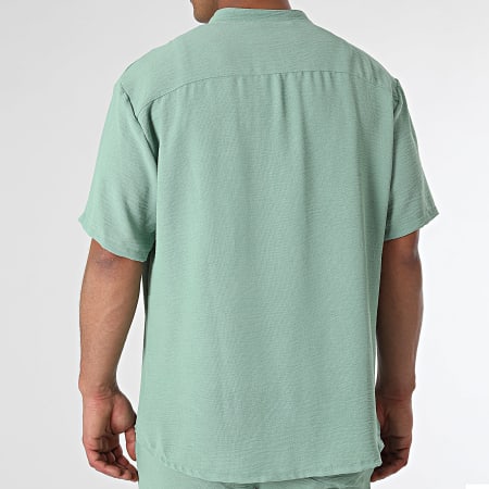 Frilivin - Conjunto de camisa de manga corta y pantalón corto de jogging Verde claro