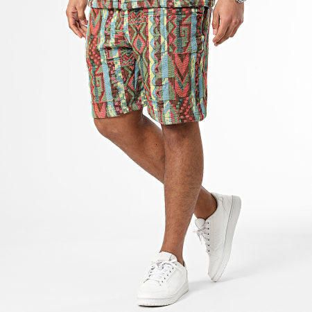 Frilivin - Set di camicia a maniche corte e pantaloncini da jogging multipli