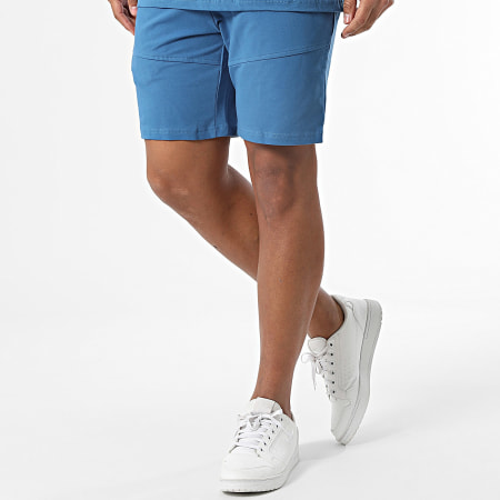 Frilivin - Conjunto de camiseta azul y pantalón corto de jogging