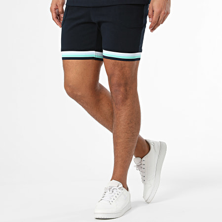 Frilivin - Conjunto de camiseta y pantalón corto azul marino
