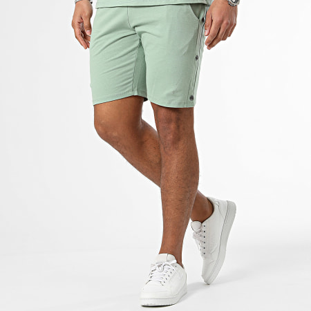 Frilivin - Set di maglietta e pantaloncini da jogging verdi