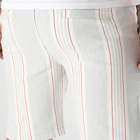 Frilivin - Pantalones cortos chinos a rayas grises