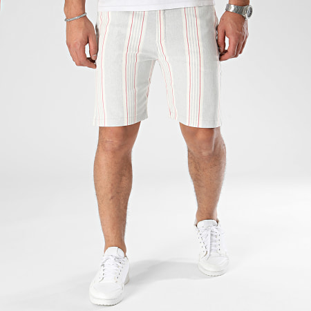 Frilivin - Short Chino A Rayures Gris